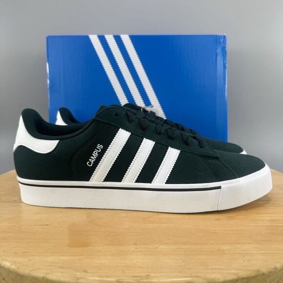 Adidas Campus Vulc Mens Size 11 Shoes Green Night Low Top Casual Sneakers NEW - Picture 1 of 8